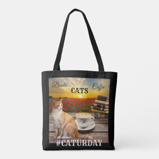 Personalized Crazy Cat Lady Tote Bag Tasche (Rückseite)