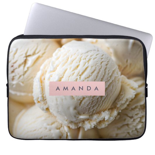 Personalized Creamy Vanilla Ice Cream Laptopschutzhülle (Vorderseite)