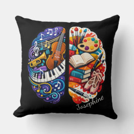 Personalized Creative Brain Arts & Music Name Chic Kissen