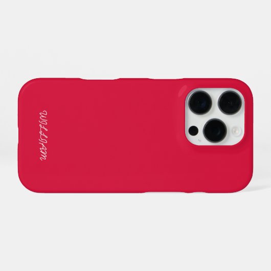 Personalized Crimson iPhone Case with Custom Hülle (Rückseite (Horizontal))