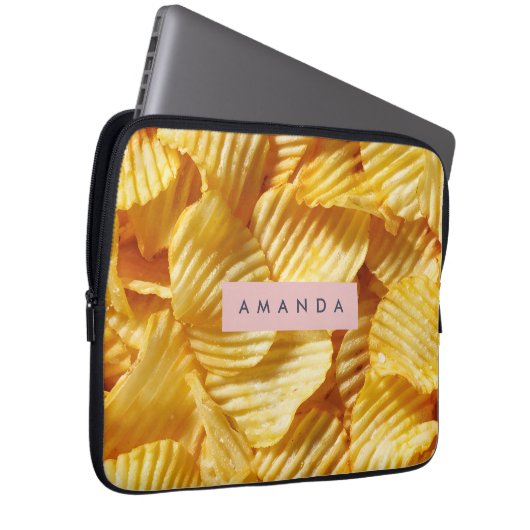 Personalized Crispy Potato Chip Design Laptopschutzhülle (Vorne Rechts)