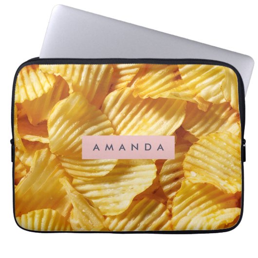 Personalized Crispy Potato Chip Design Laptopschutzhülle (Vorderseite)