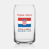 Personalized Croatia Flag  Dosenglas (Vorderseite)