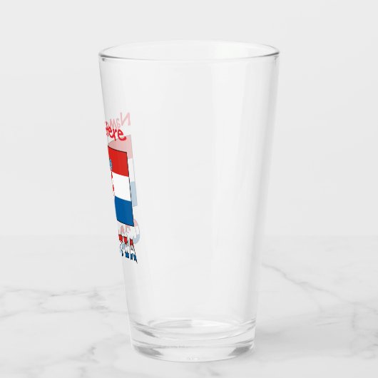 Personalized Croatia Flag  Glas (Links)