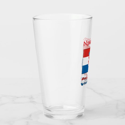 Personalized Croatia Flag  Glas (Rechts)