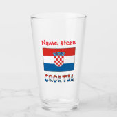 Personalized Croatia Flag  Glas (Vorderseite)