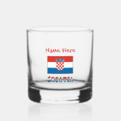 Personalized Croatia Flag  Whiskyglas (Vorderseite)