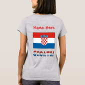 Personalized Croatia Flag Women's T-Shirt (Rückseite)