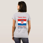 Personalized Croatia Flag Women's T-Shirt (Schwarz voll)