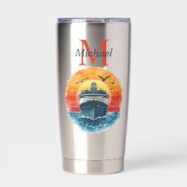 Personalized Cruise Ship Sunset Vacation  Thermobecher