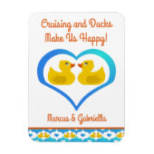 Personalized Cruising Ducks Cabin Door Magnet (Vertikal)