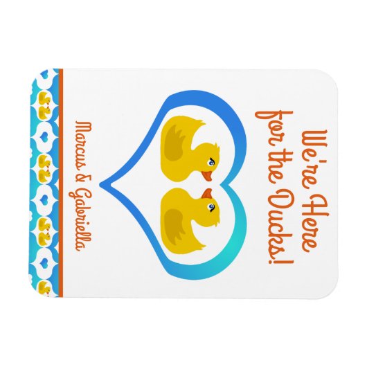 Personalized Cruising Ducks Cabin Door Magnet (Horizontal)