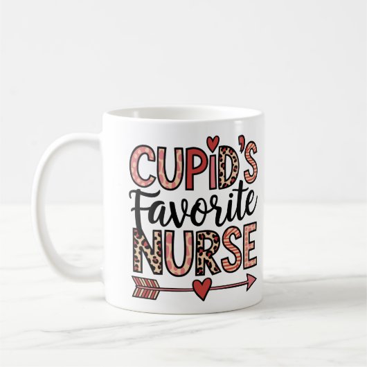 Personalized Cupid's Favorite Nurse Mug Kaffeetasse (Links)