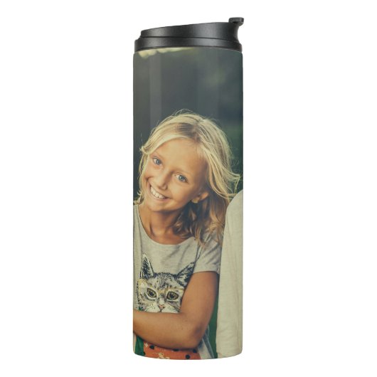 Personalized Custom 2 Photo Double Sided Thermosbecher (Nach links gedreht)