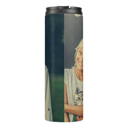 Personalized Custom 2 Photo Double Sided Thermosbecher (Rückseite)