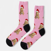 Personalized Custom Bearded Dragon Christmas  Socken (Linkes Detail)