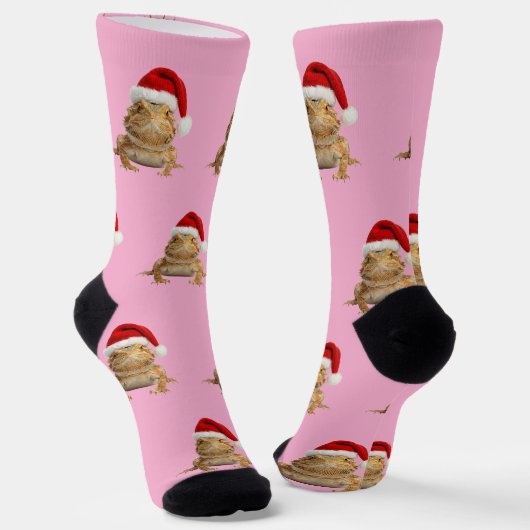 Personalized Custom Bearded Dragon Christmas Socken (Gewinkelt)