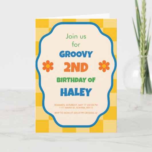 Personalized Custom Birthday Invitation for Kids  Karte (Vorderseite)