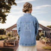 Personalized Custom Bride Mrs Name Script Jeansjacke