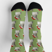 Personalized Custom Bunny Christmas  Socken (Oben)