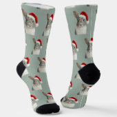 Personalized Custom Bunny Christmas  Socken (Gewinkelt)