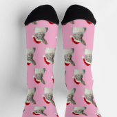 Personalized Custom Bunny Christmas Socken (Oben)