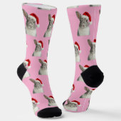 Personalized Custom Bunny Christmas  Socken (Gewinkelt)