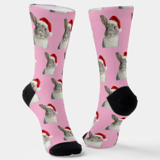 Personalized Custom Bunny Christmas Socken