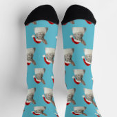 Personalized Custom Bunny Christmas Socken (Oben)