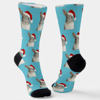 Personalized Custom Bunny Christmas Socken