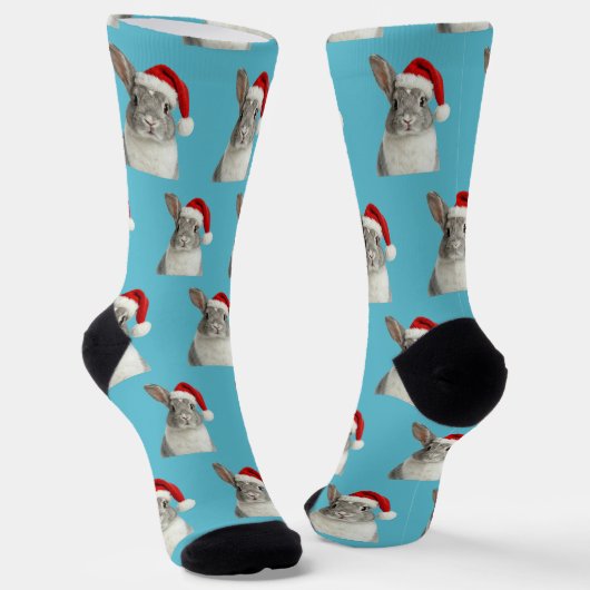Personalized Custom Bunny Christmas Socken (Gewinkelt)