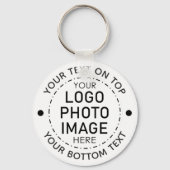 Personalized Custom Color 1-2 Photos Logo Images Schlüsselanhänger (Rückseite)