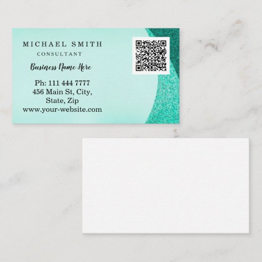 Personalized Custom Corporate QR Code Logo Busines Visitenkarte (Vorne/Hinten)