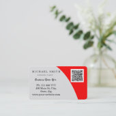 Personalized Custom Corporate QR Code Logo Visitenkarte (Stehend Vorderseite)