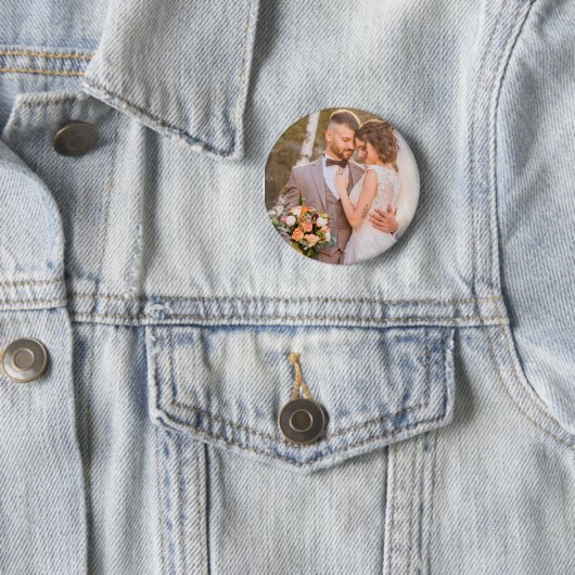 Personalized Custom Couple Photo Button (Beispiel)