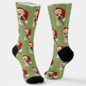 Personalized Custom Cute Chihuahua Christmas Socks Socken (Gewinkelt)