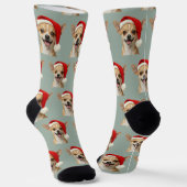 Personalized Custom Cute Chihuahua Christmas Socks Socken (Gewinkelt)