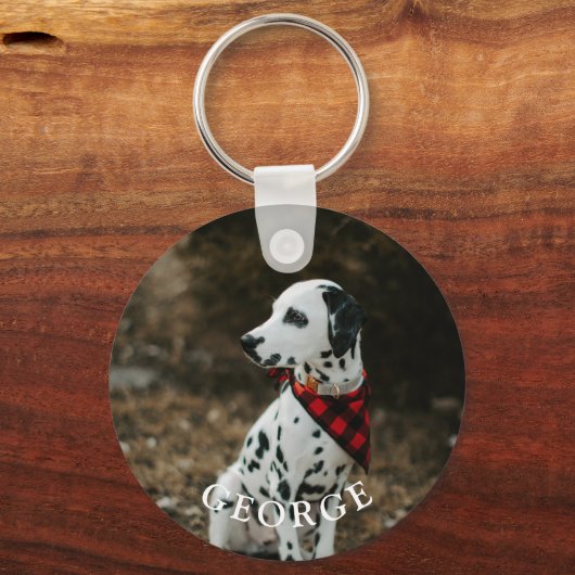 Personalized Custom Dog Pet Photo Keepsake Schlüsselanhänger (Rückseite)