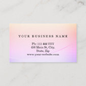 Personalized Custom Elegant Modern Plain Metal Visitenkarte (Rückseite)