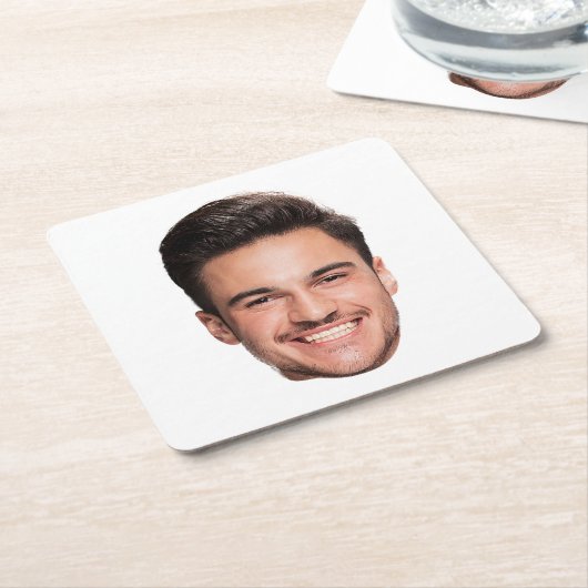 Personalized Custom Face Rechteckiger Pappuntersetzer (angewinkelt)