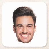 Personalized Custom Face Rechteckiger Pappuntersetzer (Vorderseite)