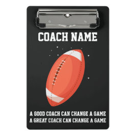Personalized Custom Football Coach From The Team Mini Klemmbrett