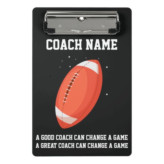 Personalized Custom Football Coach From The Team Mini Klemmbrett (Vorderseite)
