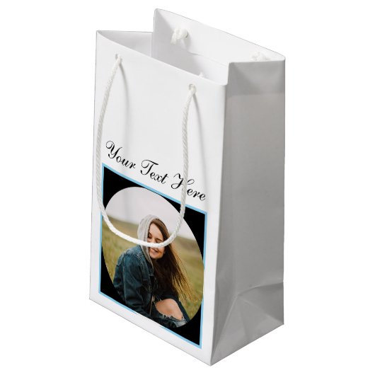 Personalized Custom Gift Bag for Celebrations Kleine Geschenktüte (Rückseite Schrägansicht)