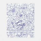 Personalized Custom Grandma Fleecedecke (Vorderseite)