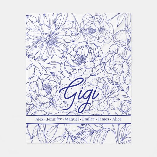 Personalized Custom Grandma Fleecedecke (Vorderseite)