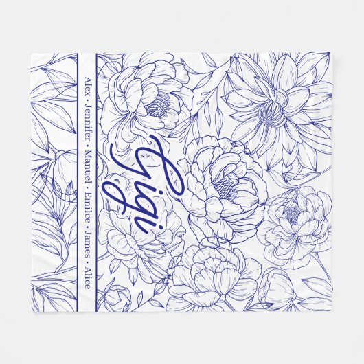 Personalized Custom Grandma Fleecedecke (Vorderseite (Horizontal))