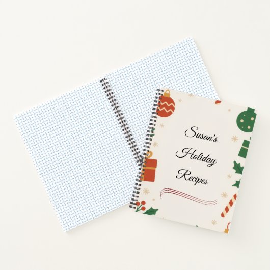 Personalized Custom Holiday Recipe Book Gift Notizblock (Innenseite)