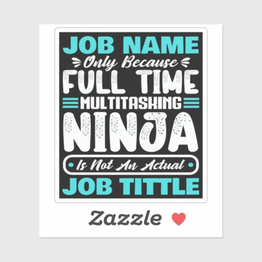 Personalized Custom Job Title Multitasker Worker Aufkleber (Blatt)
