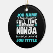 Personalized Custom Job Title Multitasker Worker Keramik Ornament (Links)